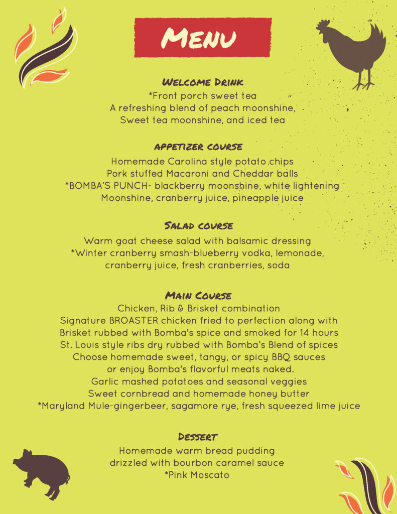 Southern Picnic Menu North East Chamber of Commerce Maryland