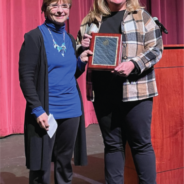 Volunteer of the Year - Tracy Reynolds (right)(presented by JoAnn Dawson(left))